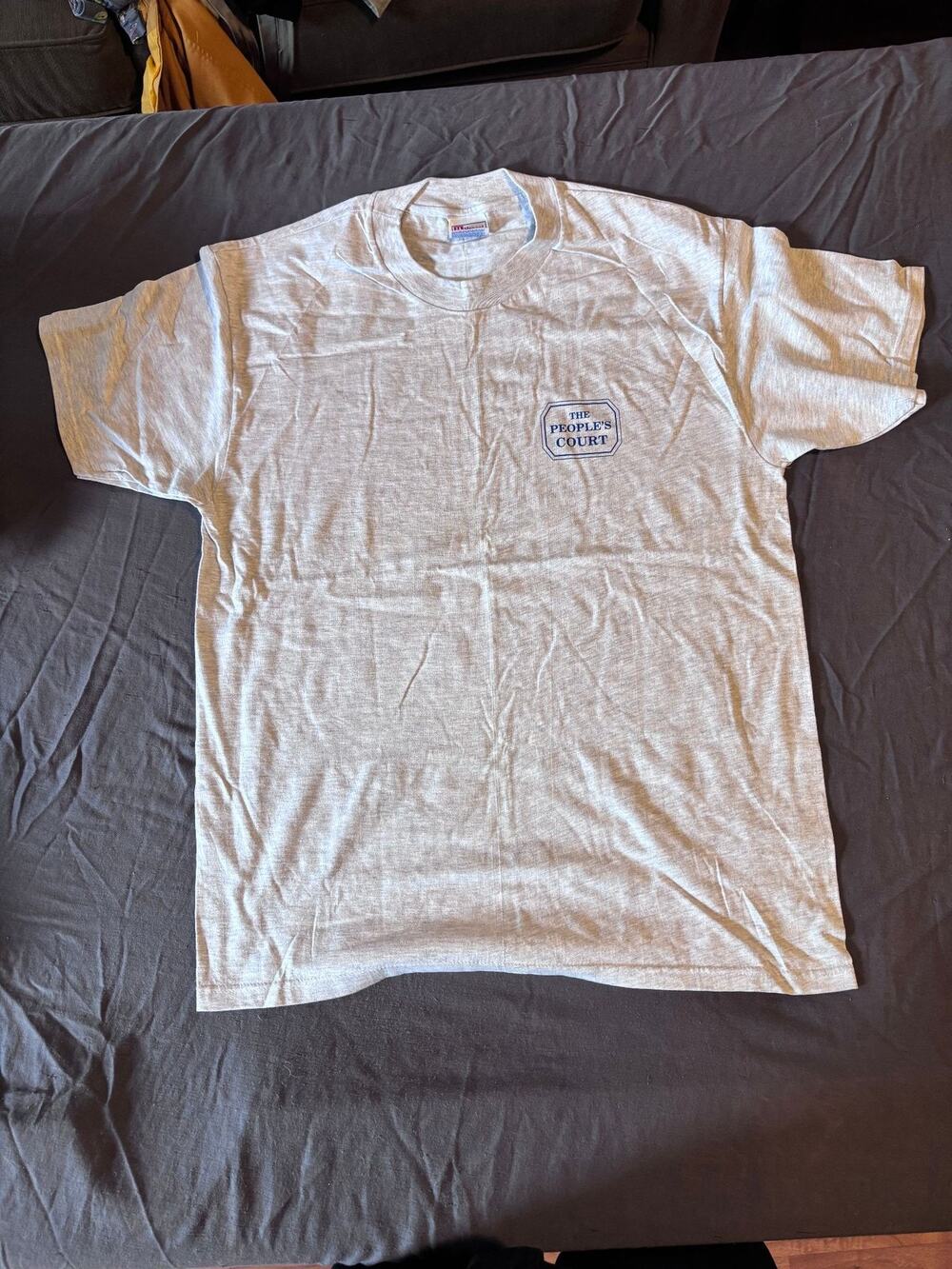 Hanes T-Shirt Mens L The Peoples Court Front Logo Koch Rules Back Heather Gray